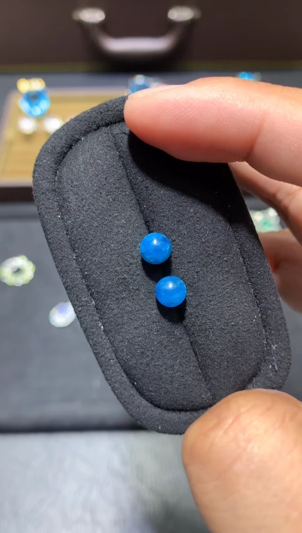 未镶嵌磷灰石耳饰J53【多样性发其一】