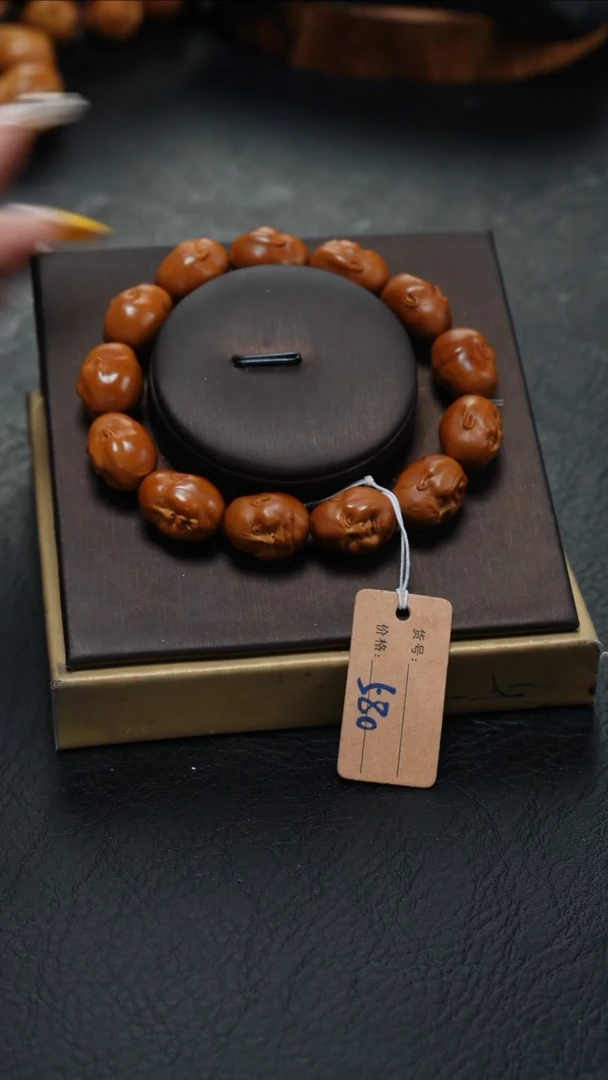 橄榄核手串鱼子精品核文化-