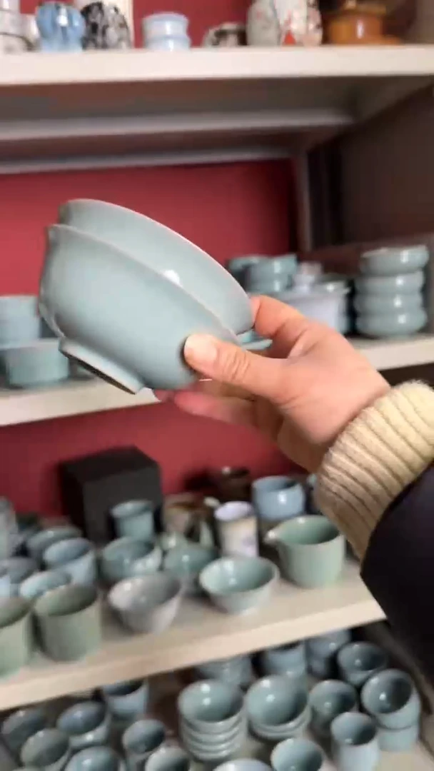 【闪购商品】杯13汝瓷纯手工对碗