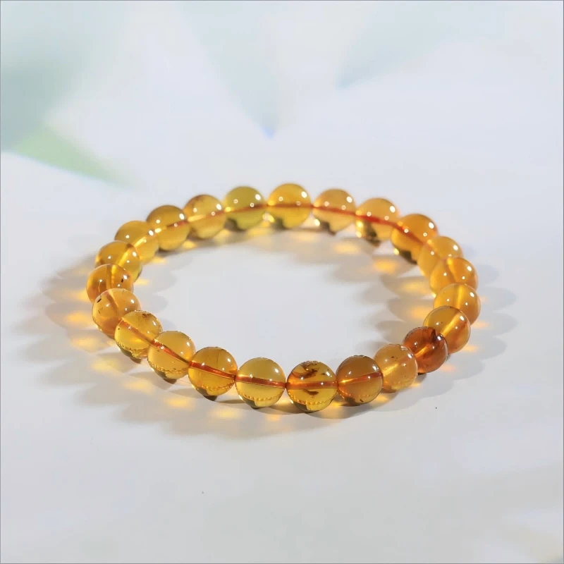 茶珀圆珠手串约7mm-AMB0206