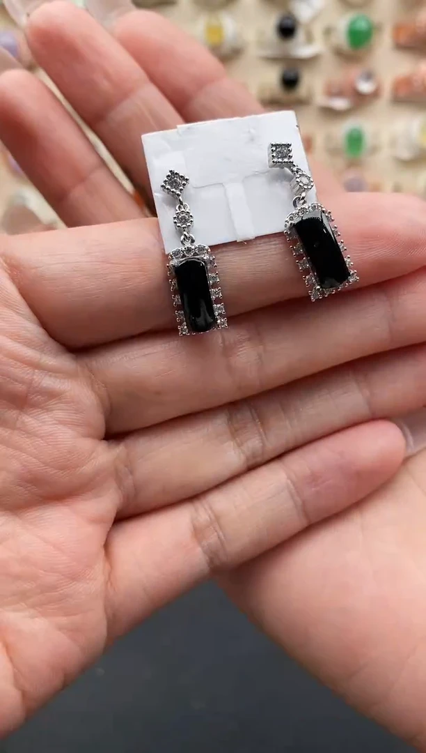 银S925镶嵌戒指翡翠缅甸天然A货翡翠222   2-4