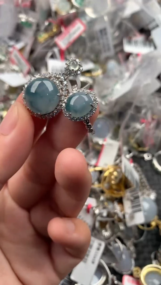 银S925镶嵌戒指翡翠111111  2