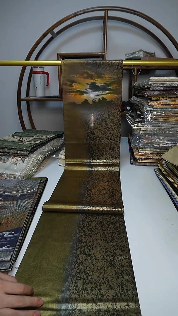 织绣75西阵织两通手绘
