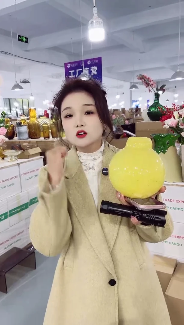 【闪购商品】无铅玻璃私花主义花瓶微瑕-3CNP