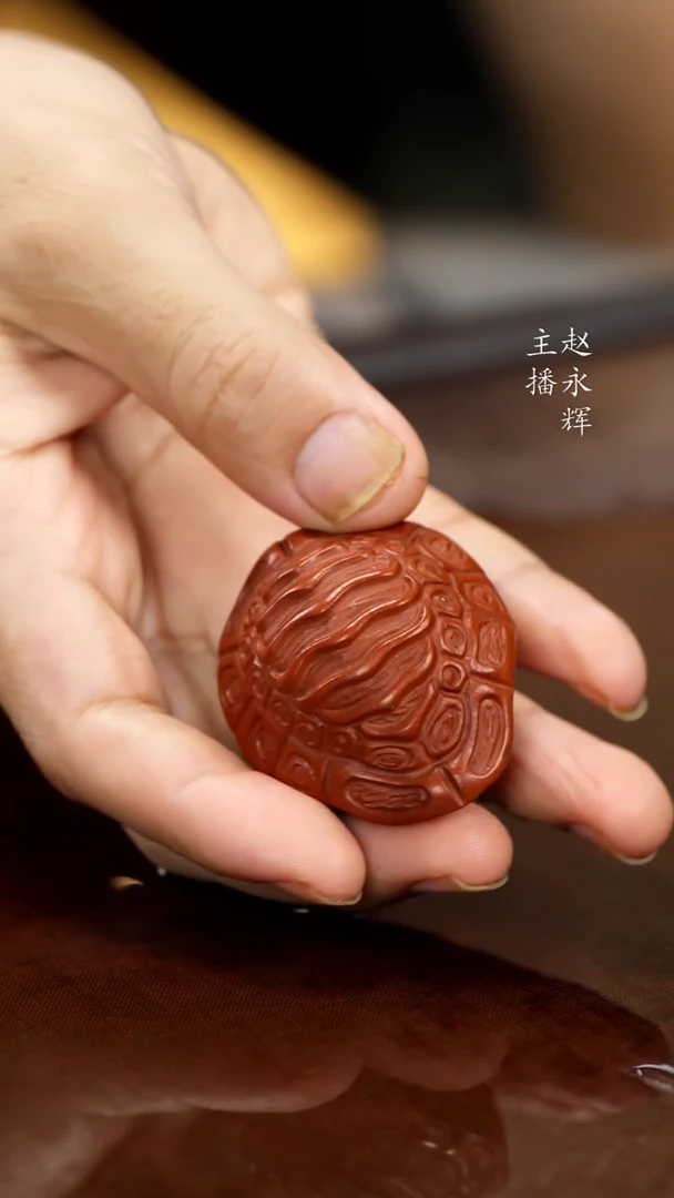 紫砂茶宠朱泥小富甲