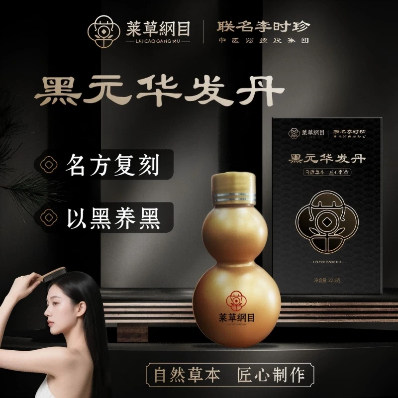 黑元发华丹 人参桑椹黑豆黑芝麻黑米枸杞李时珍传统滋补食品