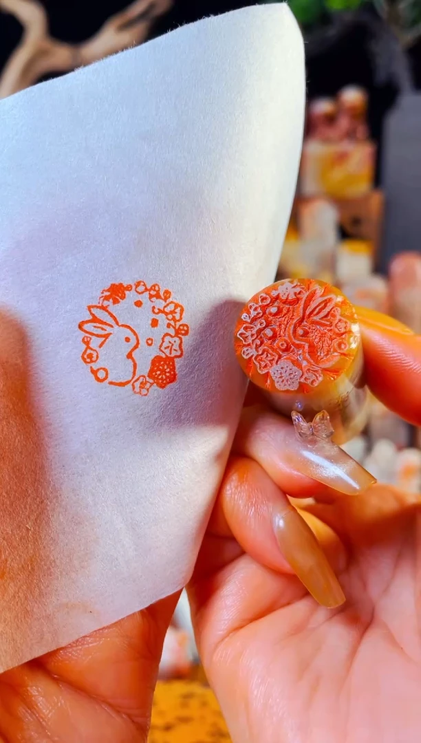 【闪购商品】巴林石印石手工篆刻《兔子》