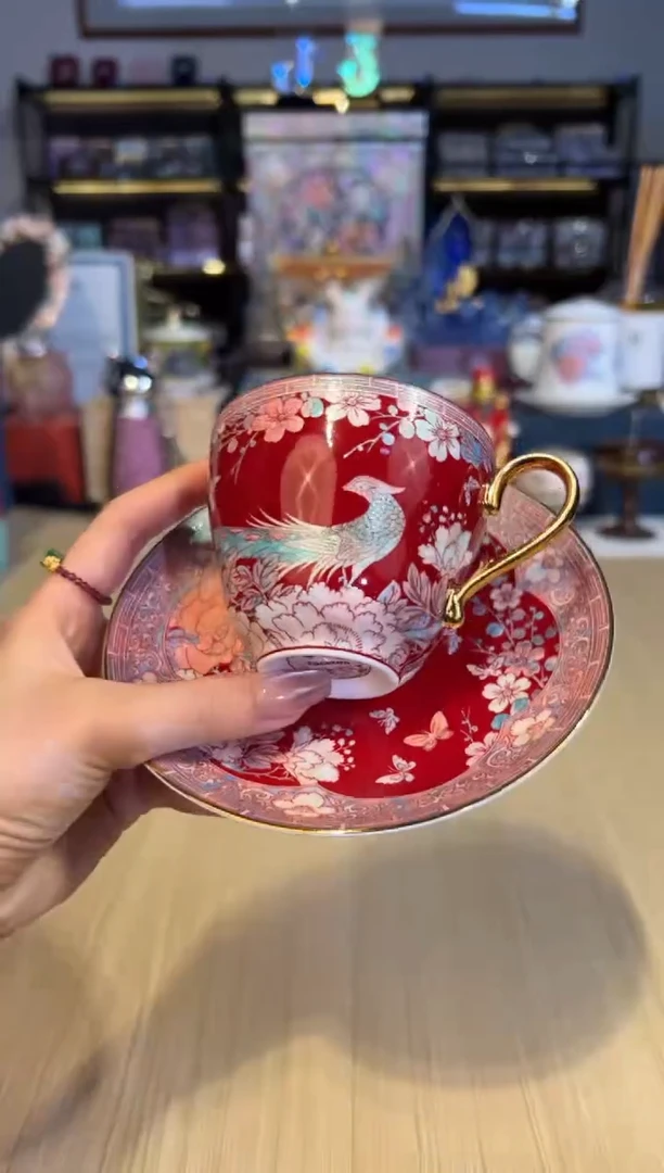 64灵羽和鸣咖啡杯（红色）