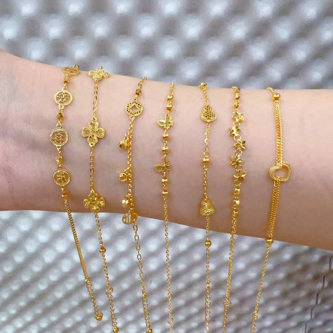 【琪琪专属】足金999 5G小清新时尚手链百搭简约高级真金纯黄金