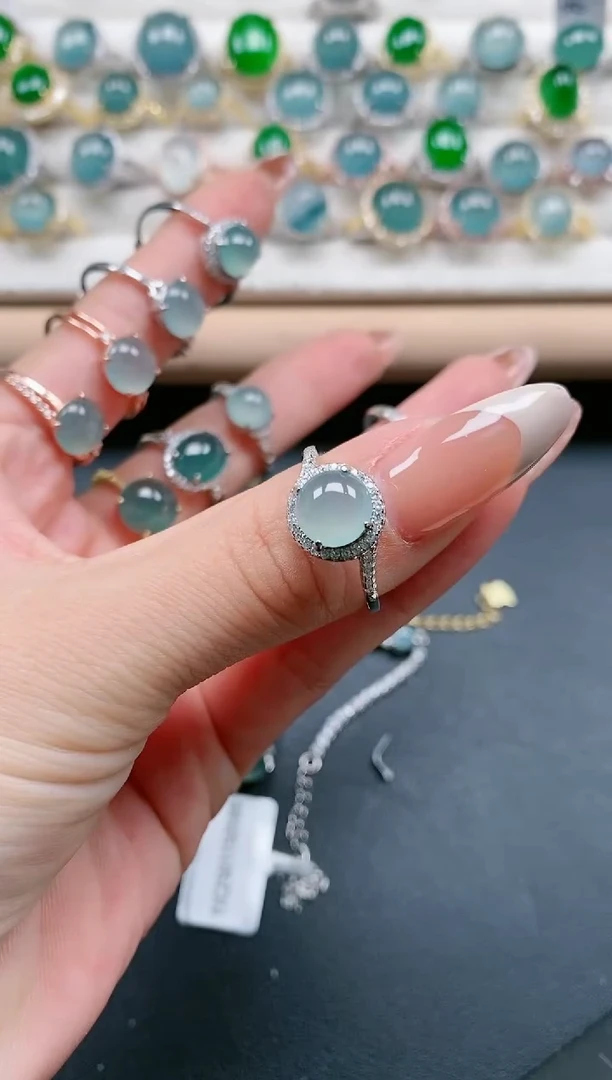 【闪购商品】翡翠戒指银S925镶嵌1111111