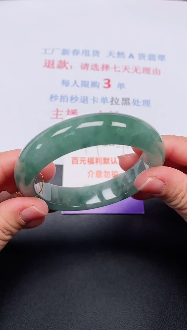 【闪购商品】翡翠手镯未镶嵌天然A货翡翠未镶嵌0315251