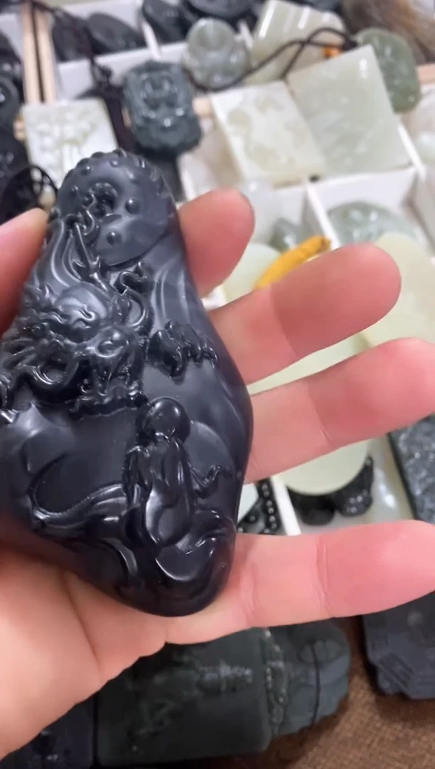 【闪购商品】和田玉吊坠(不含链)未镶嵌青花龙