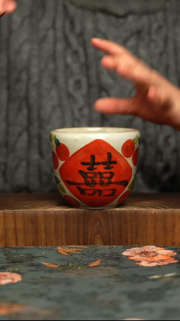 杯釉下彩手工手绘同款陶器