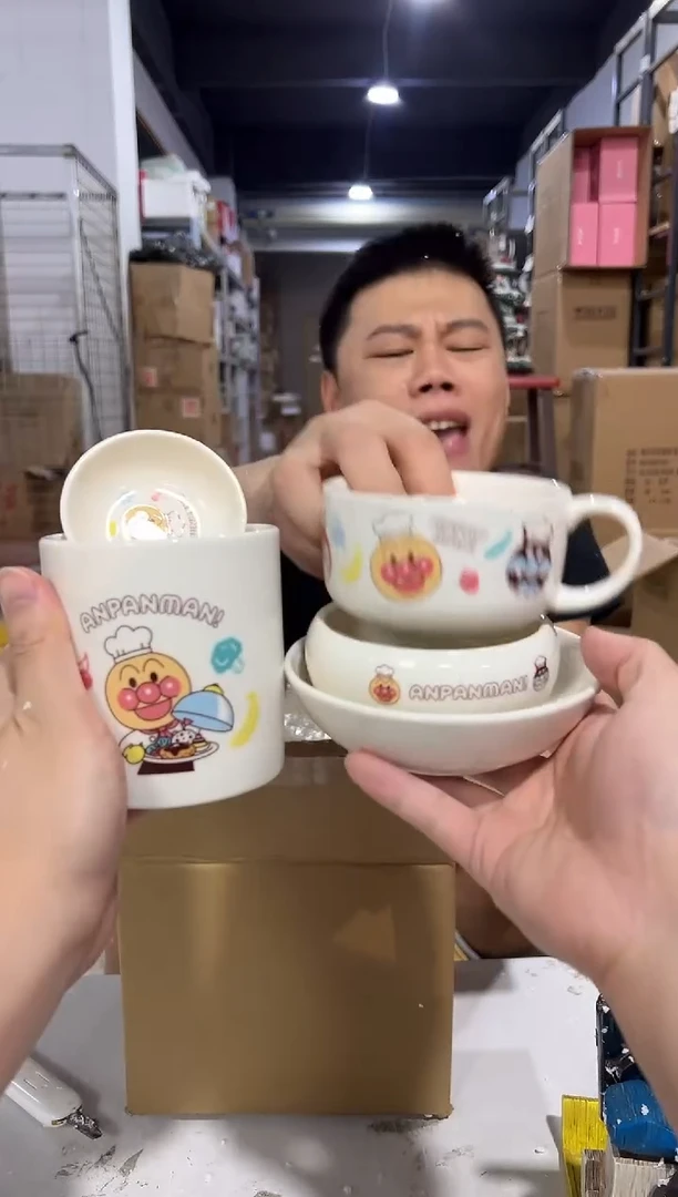 瓷片面包超人餐具6件套