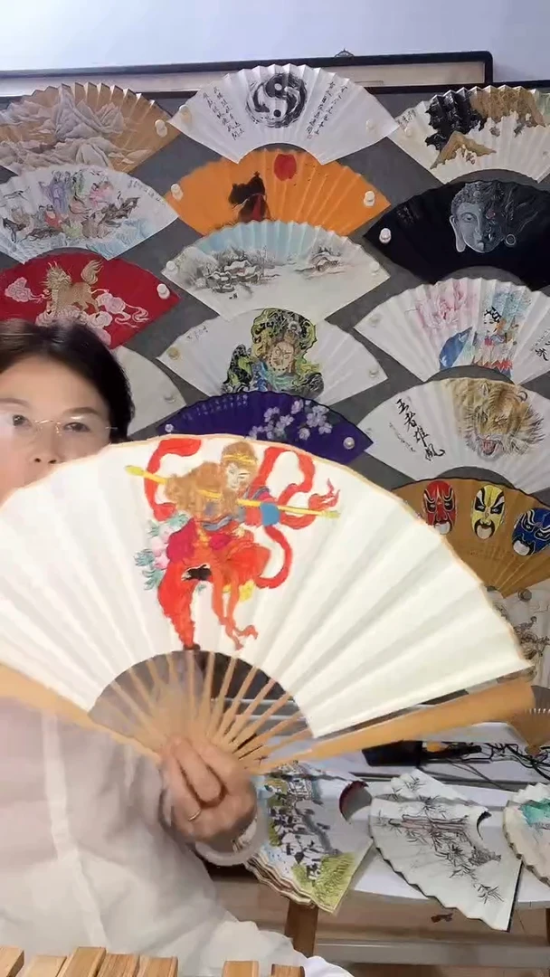 扇子十寸十五方玉竹折扇