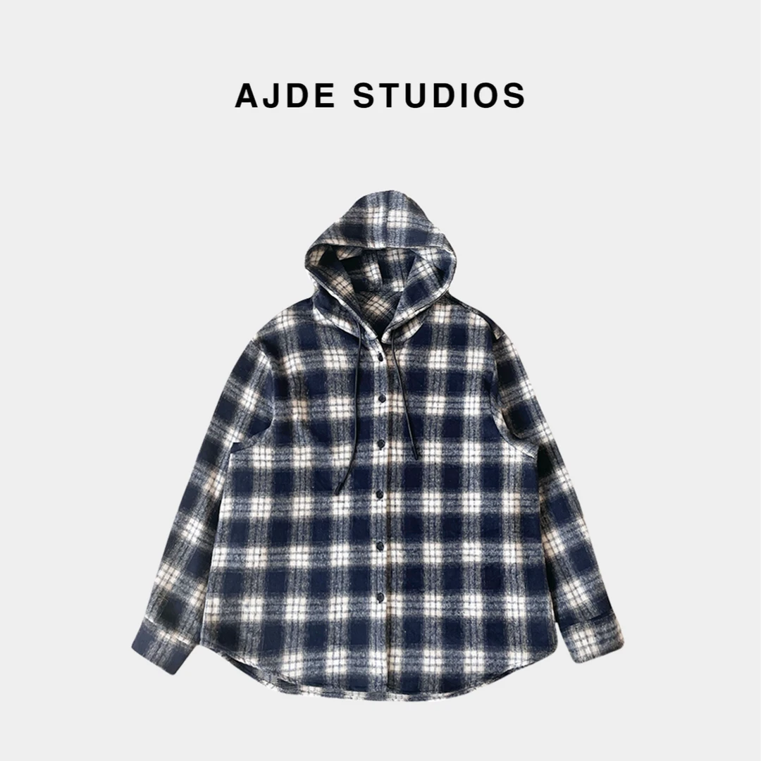 AJDE｜热巴大连帽格衬衫 01秋冬穿搭