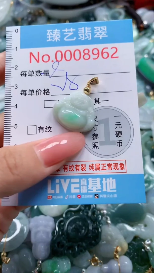 翡翠未镶嵌吊坠(不含链)8962