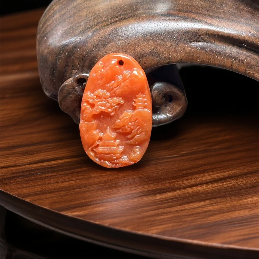 缅甸翡翠山水牌-1