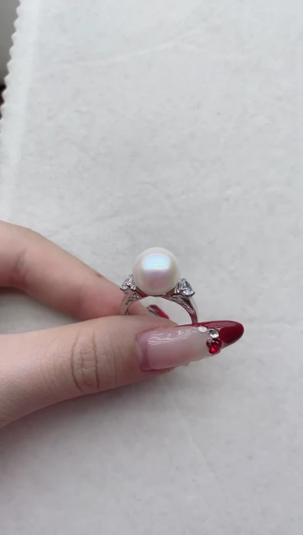 【闪购商品】淡水珍珠戒指银S925镶嵌Y76