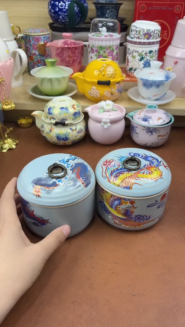 陶陶瓷茶具摆件旅行套组