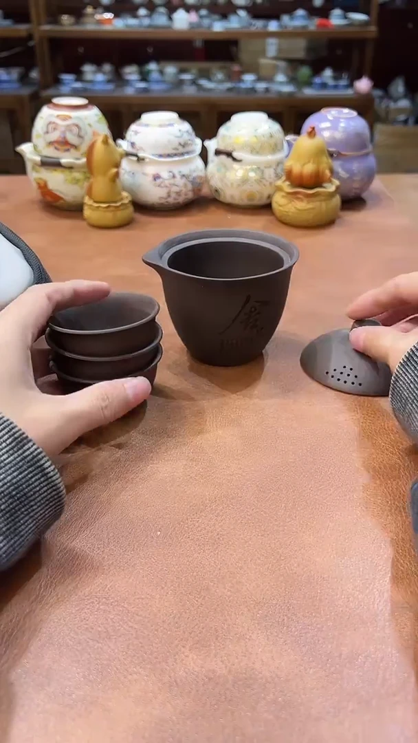 真的很便宜会开片的旅行茶具