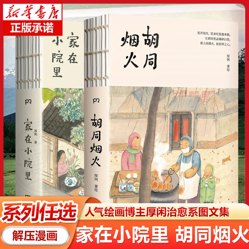 家在小院里 胡同烟火 人气绘画博主厚闲治愈系图文集解压漫画任选