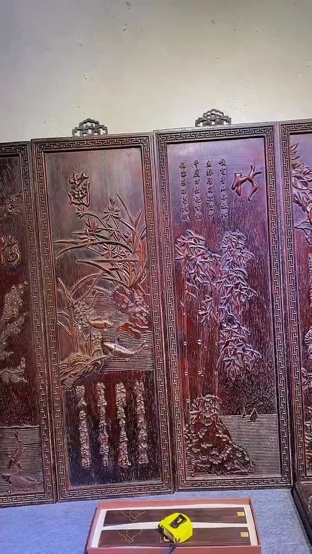 木紫檀木雕一物一拍