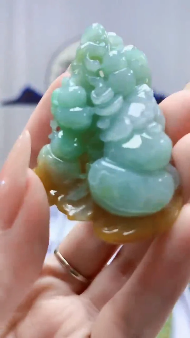 未镶嵌定制翡翠4898DD-毛货挂件124