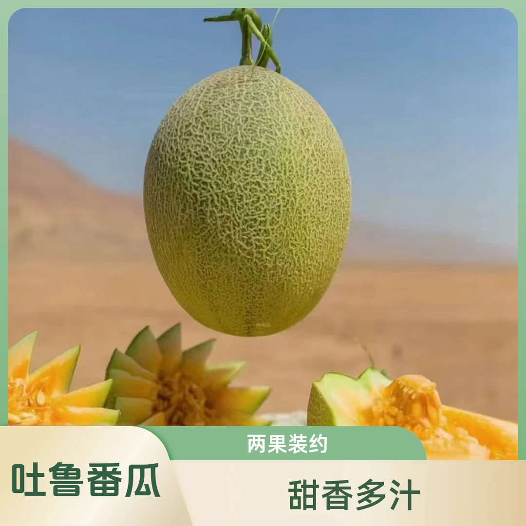 【京东次日达】新疆吐鲁番哈密瓜西周蜜 25 号两粒装约 4kg新鲜新疆维吾尔自治区