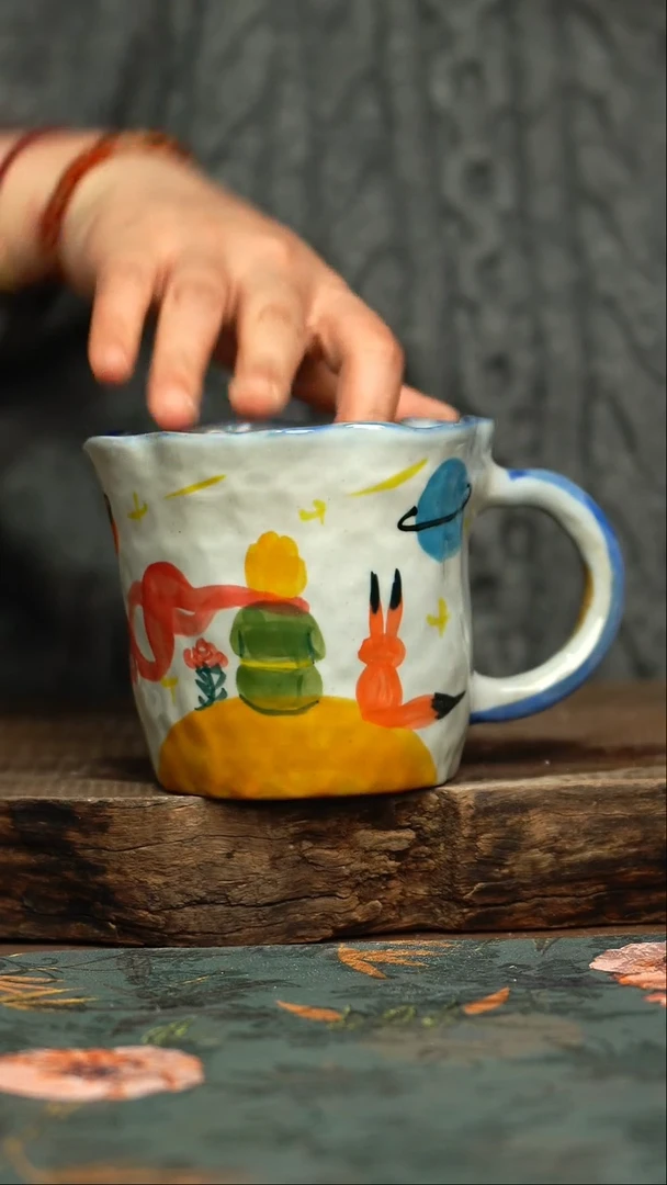 【闪购商品】杯杯手工手绘同款陶器