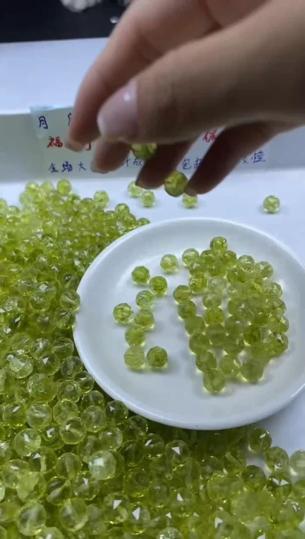 未镶嵌颈饰水晶w1802橄榄阿赛切面10mm*10颗