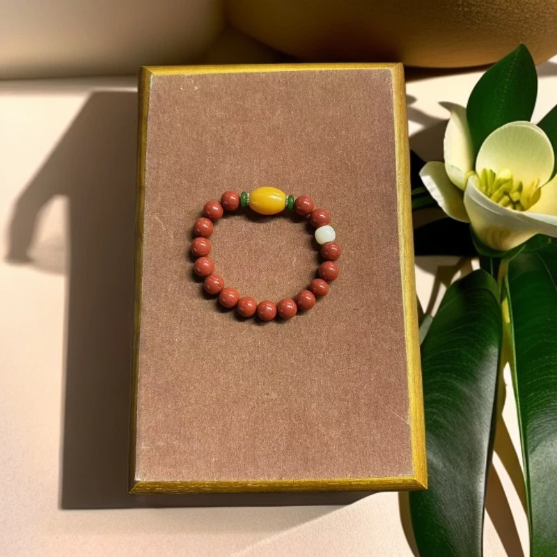 合成欧泊红手串pt 【无礼盒】0146