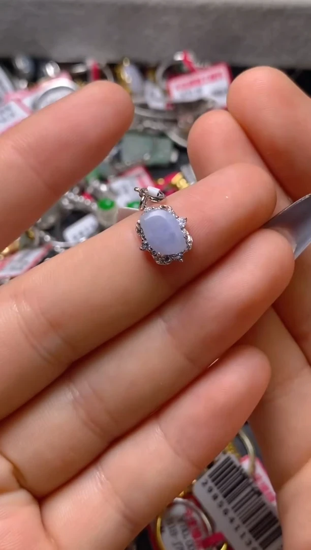 银S925镶嵌戒指翡翠百内无证书