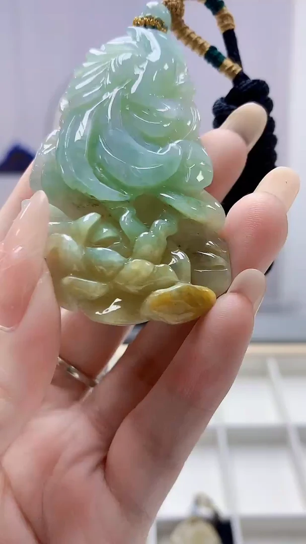 未镶嵌定制翡翠5028DD-毛货挂件94