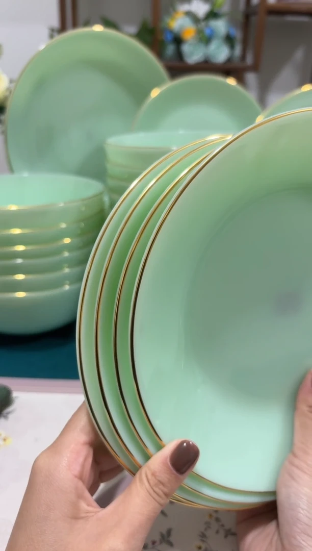 8英寸深盘4个  玉瓷【贝美】