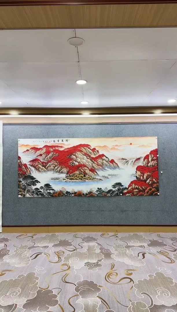 绘画老*人一-刘雪红-大丈二-山水国画
