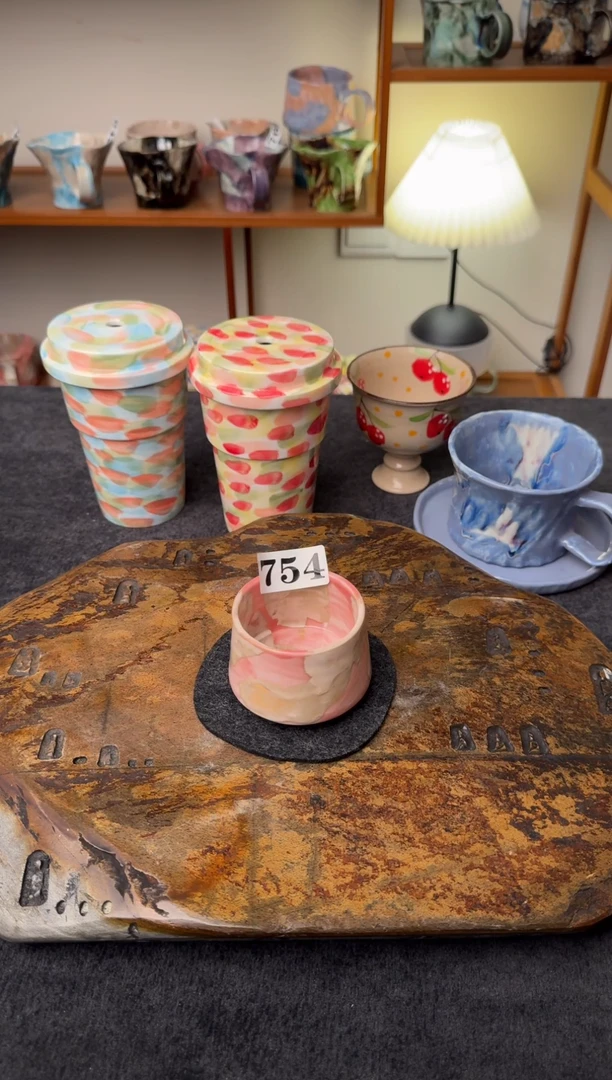 颜色釉杯杯754景德镇颜色釉杯杯