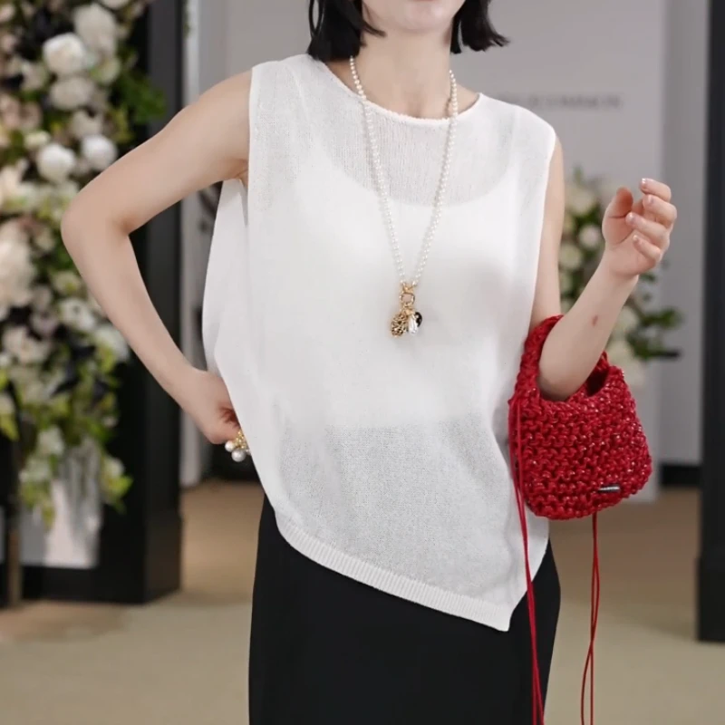 2025春季新款气质休闲设计感百搭简约针织背心LK2503172