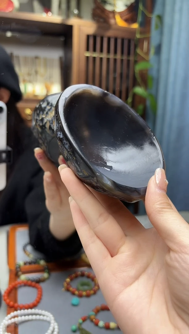 未镶嵌车挂玛瑙/玉髓玛瑙碗摆件GW