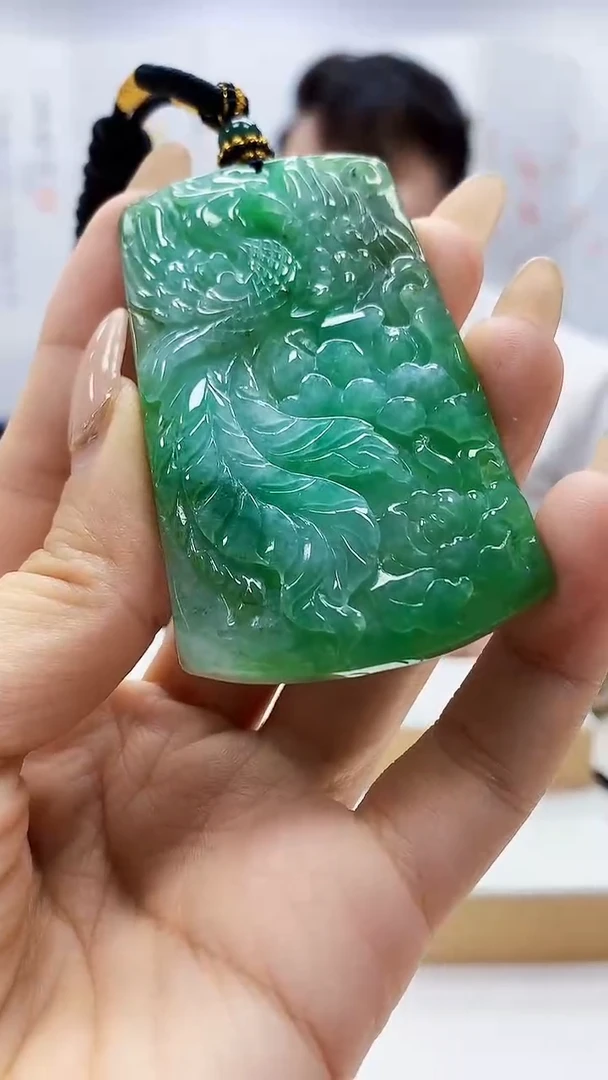 未镶嵌定制翡翠5060ty-毛货挂件185