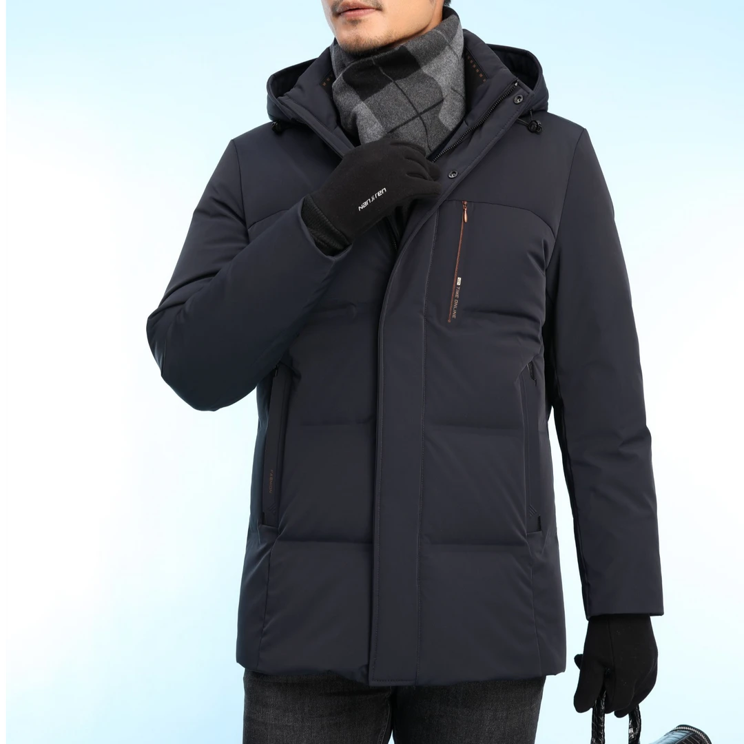 冬季男士帽子可拆卸新款休闲商务羽绒服休闲百搭款时尚保暖外套