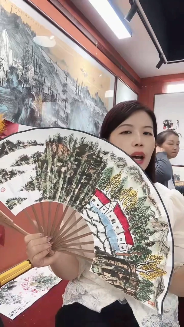 国画严纪照/国画/扇面