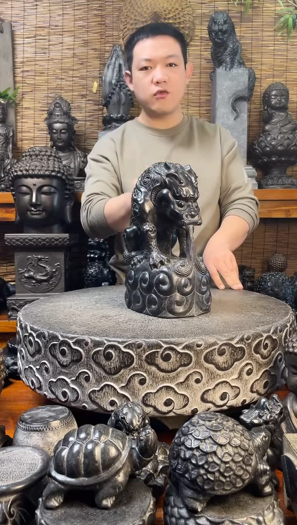 石材30吸水兽天然青石雕刻