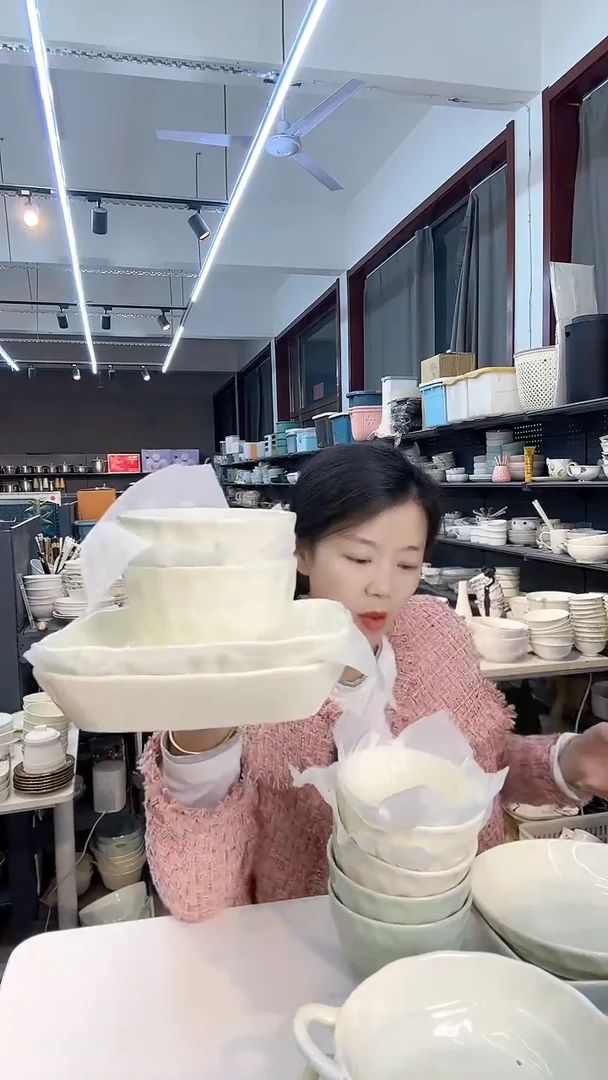 【闪购商品】石头纹两碗两方盘