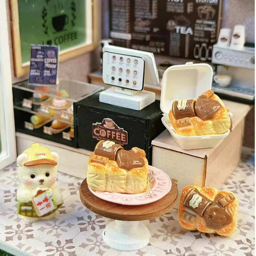 【开芯定制-巧克力面包】仿真树脂食玩 树脂DIY配件