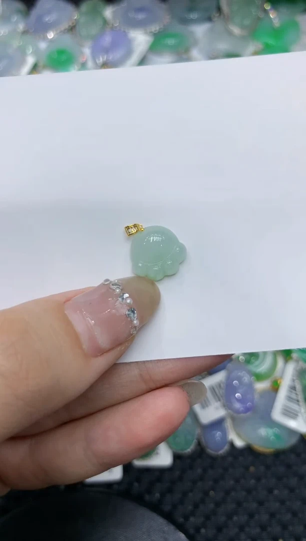 【闪购商品】翡翠颈饰18K金镶嵌222222222