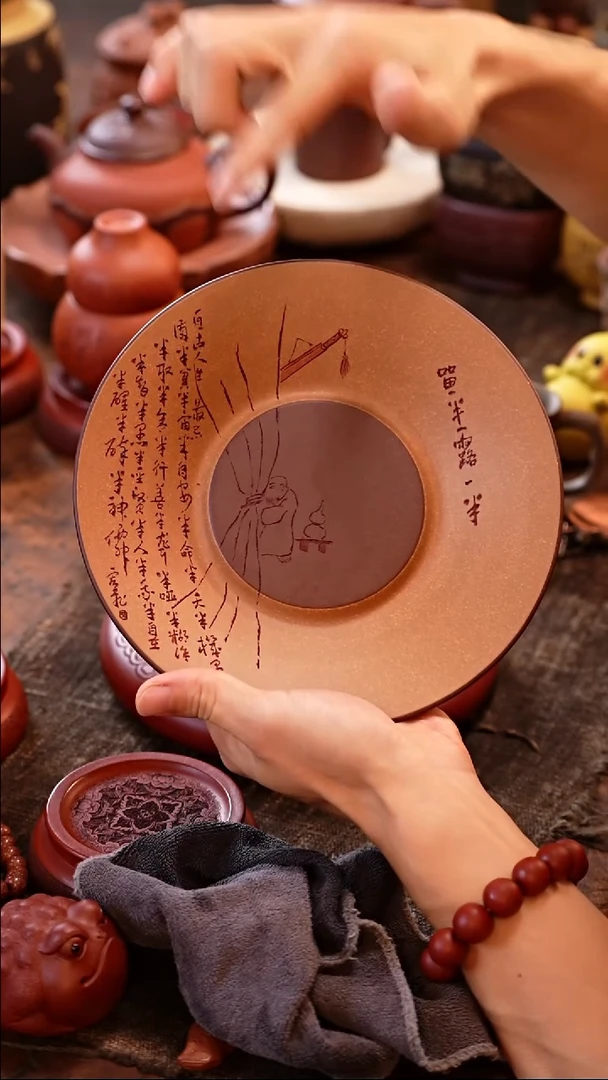 茶杯紫砂留一半露一半壶承