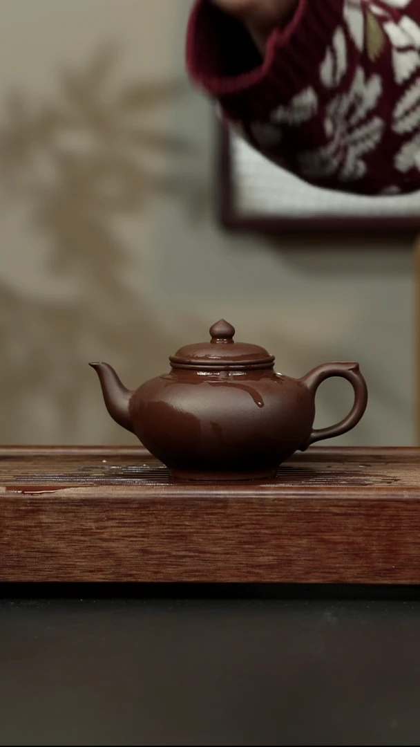 紫砂茶壶老紫泥 笑樱