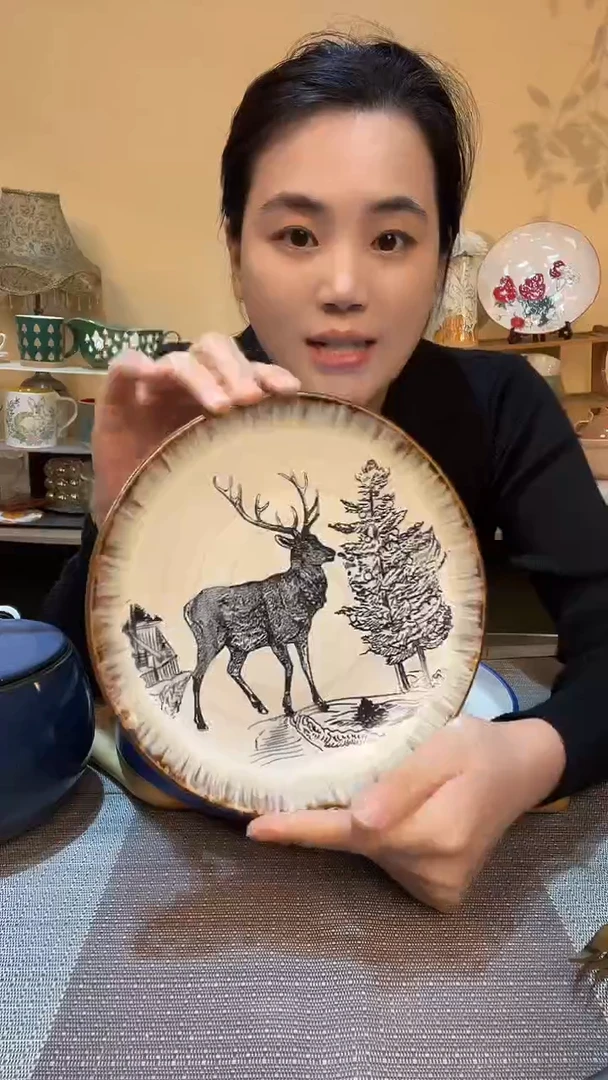 瓷片8英寸盘 微瑕介意勿拍