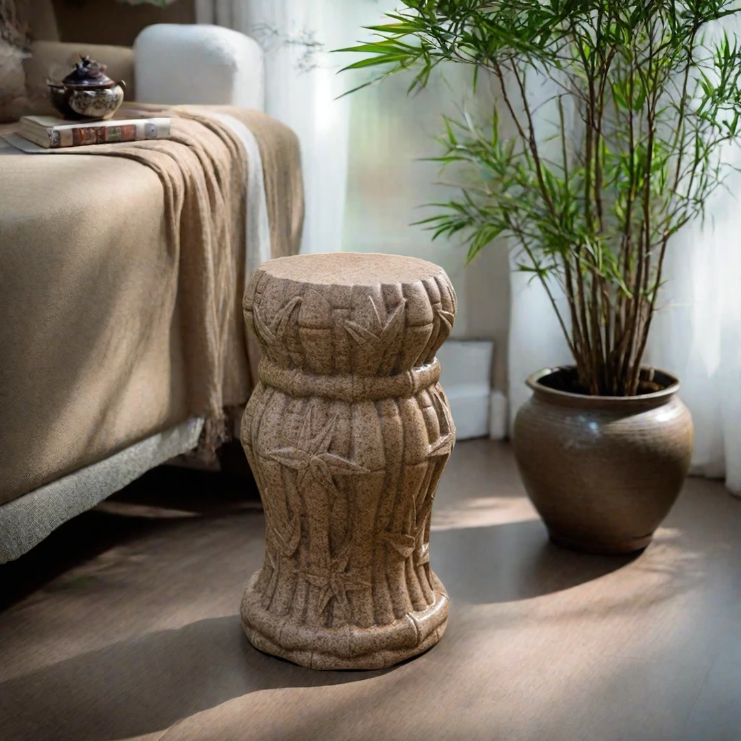 昇岩复古石墩花架底座园艺园林院落别墅民宿户外庭院造景装饰